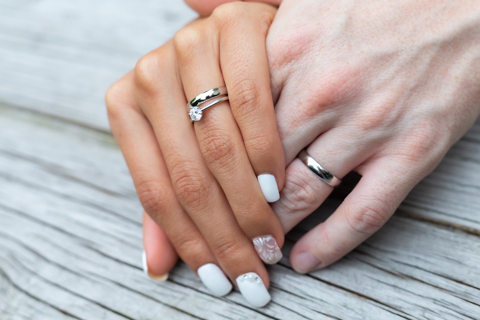 wedding and engagement rings